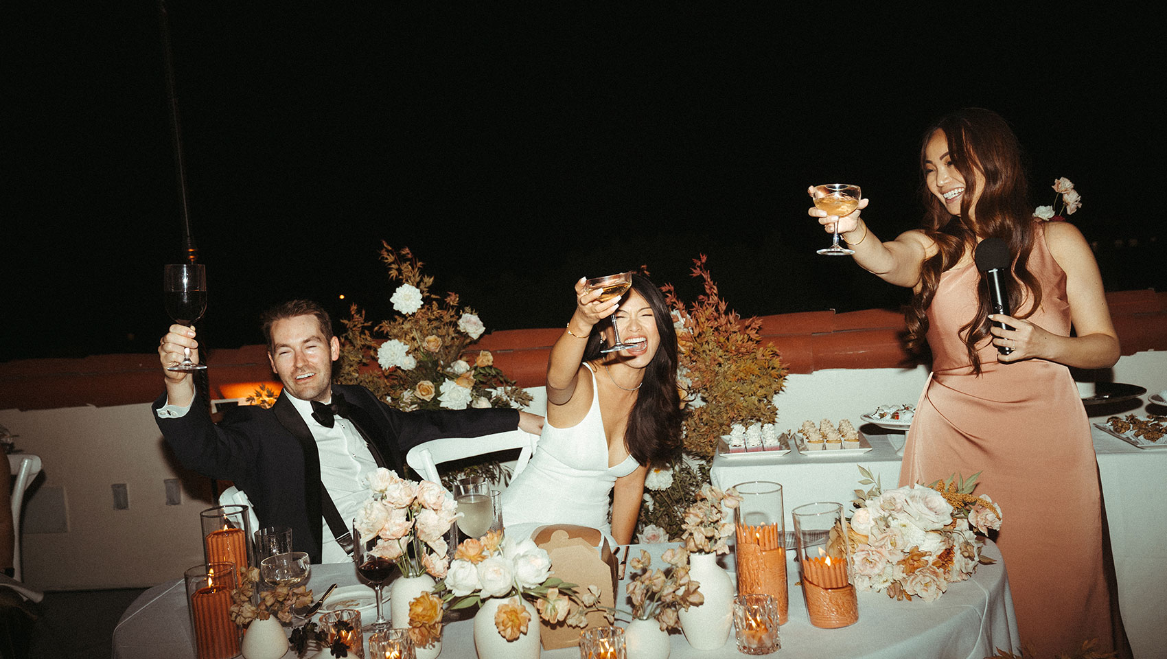 couple at wedding reception
