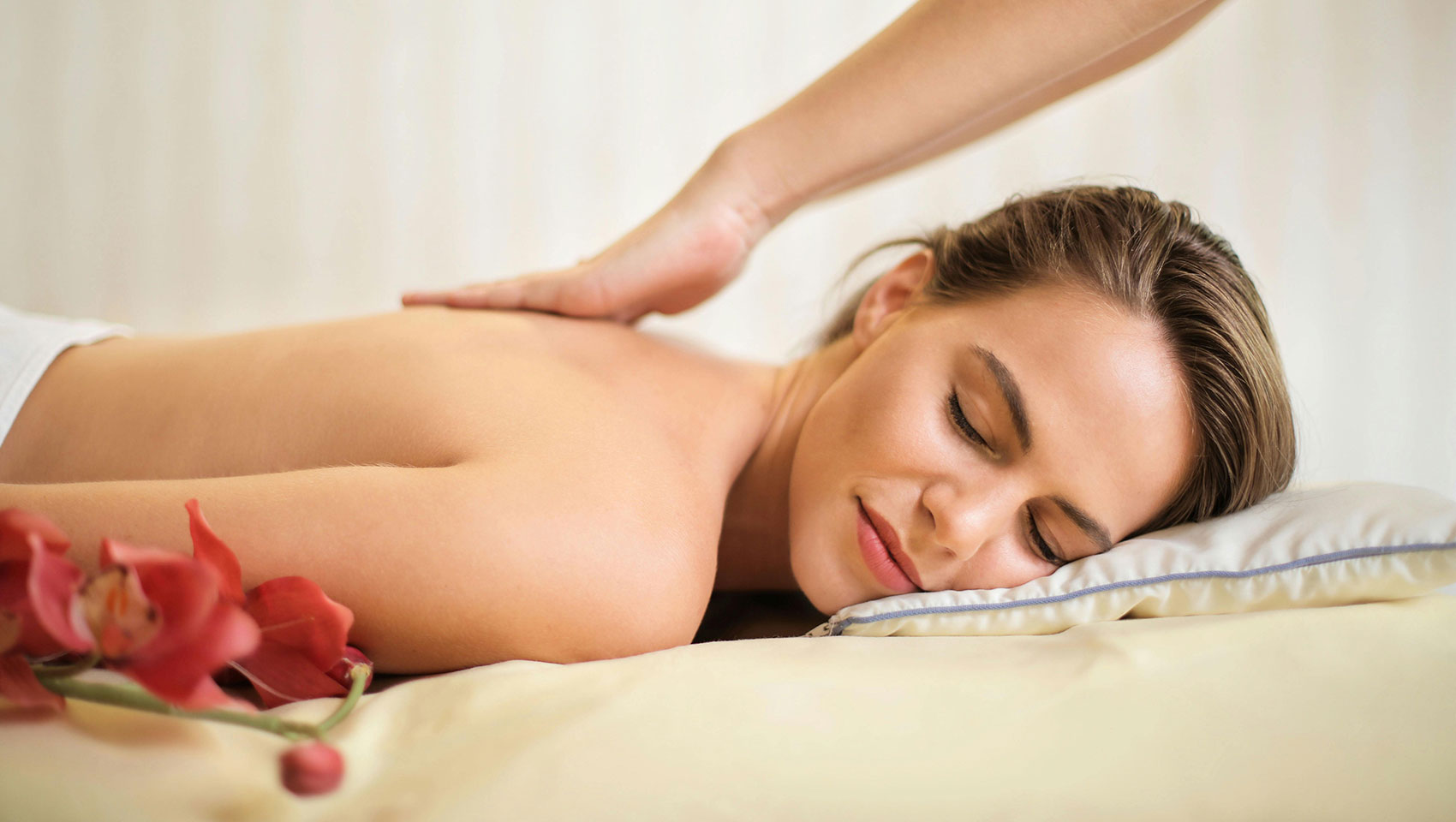 Woman enjoying massage