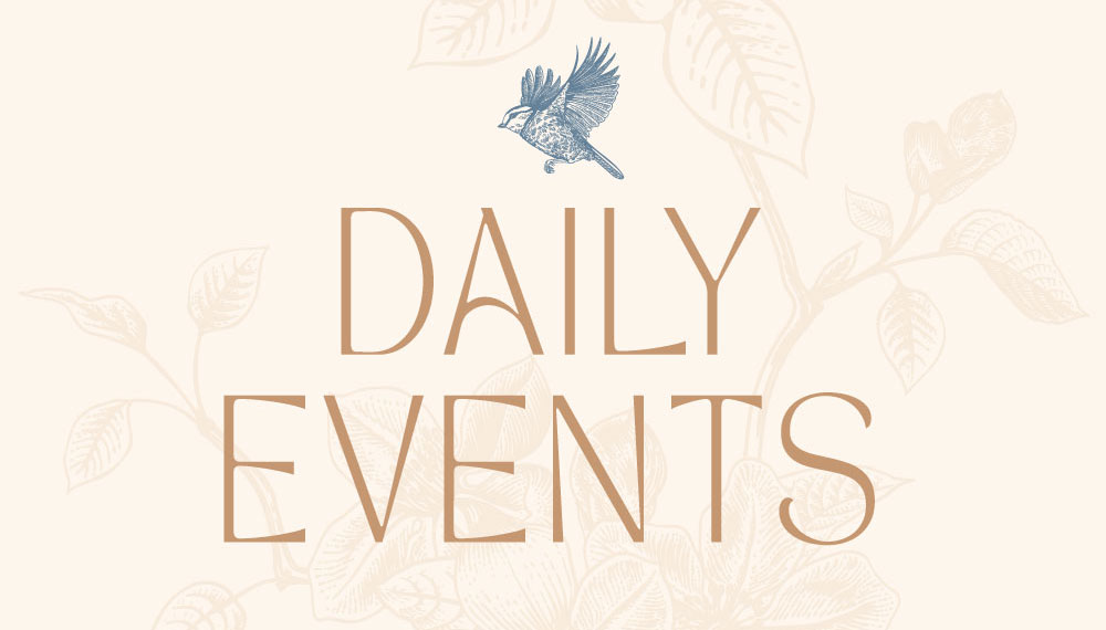 Graphic that says events