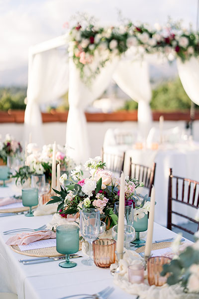 Table décor closeup